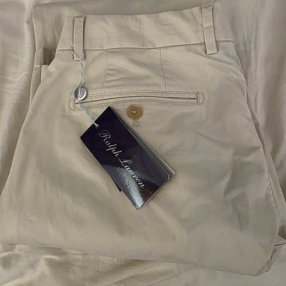 Ralph Lauren khaki Purple Label pants 32/32 brand new